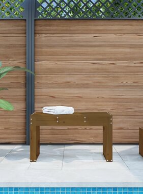 Tuinbank 80x38x45 cm massief grenenhout honingbruin