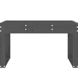 Tuinbank 80x38x45 cm massief grenenhout grijs
