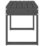Tuinbank 80x38x45 cm massief grenenhout grijs