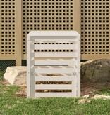 VidaXL Compostbak 63,5x63,5x77,5 cm massief grenenhout wit