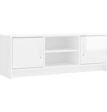 VidaXL Tv-meubel 102x30x37,5 cm bewerkt hout hoogglans wit