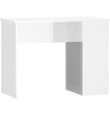 VidaXL Bureau 100x55x75 cm bewerkt hout hoogglans wit