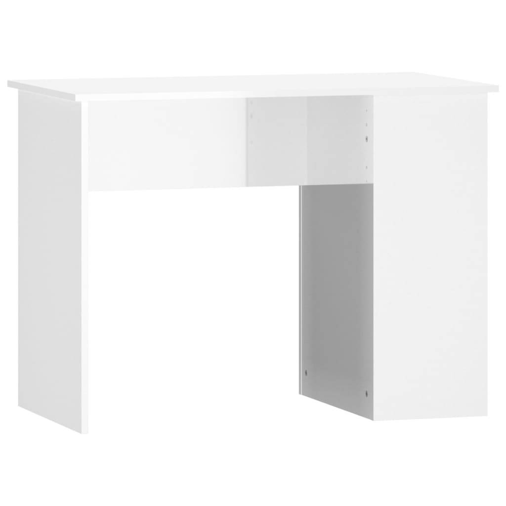 VidaXL Bureau 100x55x75 cm bewerkt hout hoogglans wit