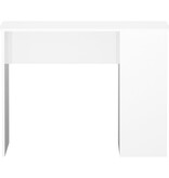 VidaXL Bureau 100x55x75 cm bewerkt hout hoogglans wit