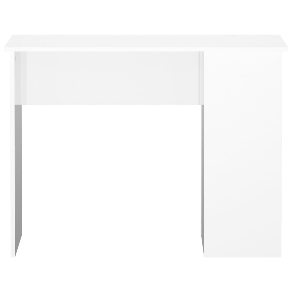 VidaXL Bureau 100x55x75 cm bewerkt hout hoogglans wit