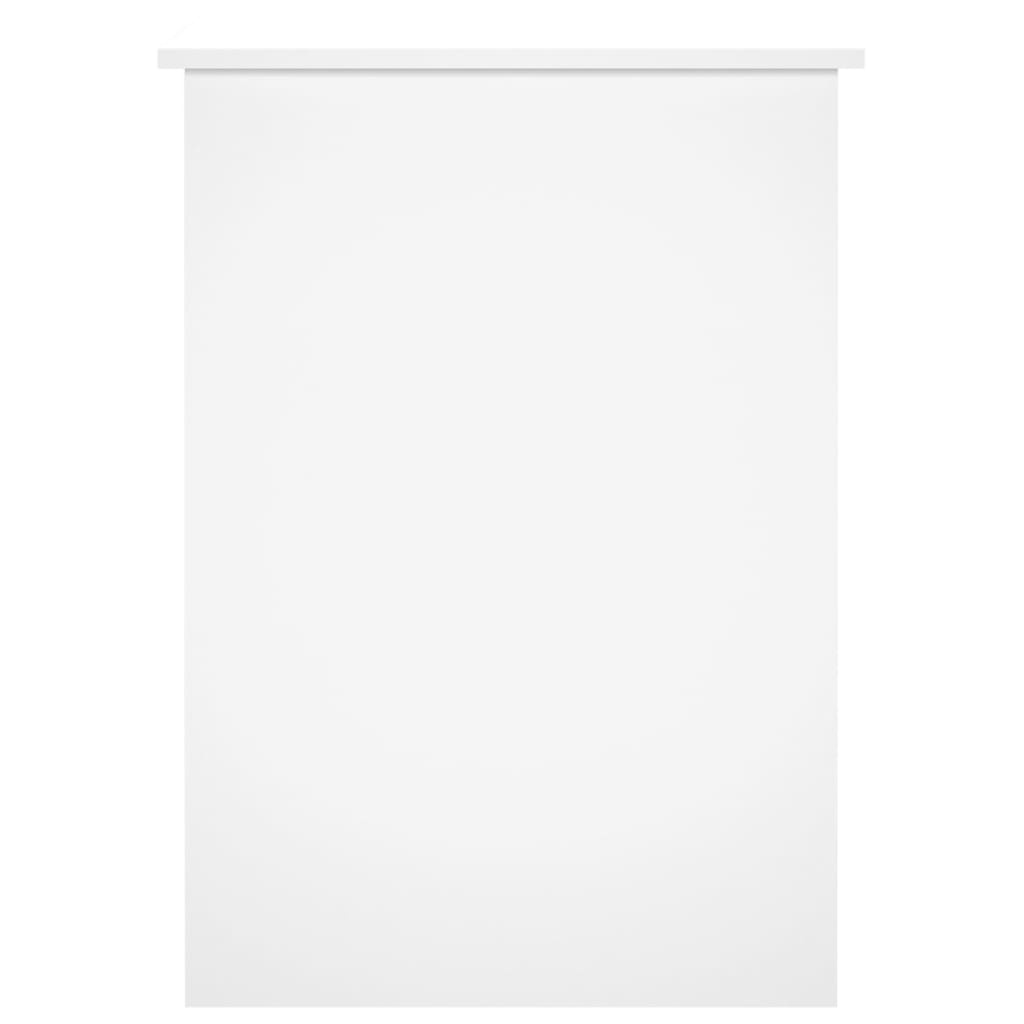 VidaXL Bureau 100x55x75 cm bewerkt hout hoogglans wit