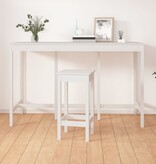 VidaXL Bartafel 180x80x110 cm massief grenenhout wit