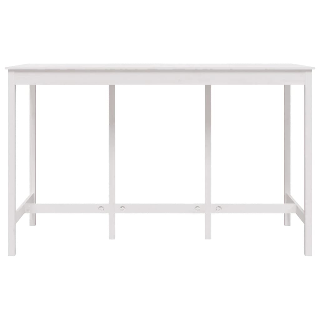 VidaXL Bartafel 180x80x110 cm massief grenenhout wit