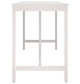 VidaXL Bartafel 180x80x110 cm massief grenenhout wit