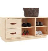 VidaXL Schoenenbank 100x34x45 cm massief grenenhout