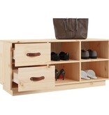 VidaXL Schoenenbank 100x34x45 cm massief grenenhout