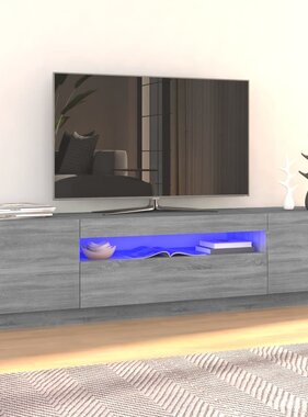 vidaXL Tv-meubel met LED-verlichting 160x35x40 cm grijs sonoma eiken