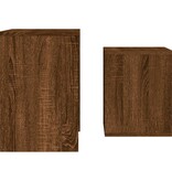vidaXL 2-delige Tafeltjesset bewerkt hout bruineikenkleurig