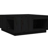 Salontafel 80x81x36,5 cm massief grenenhout zwart