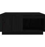 Salontafel 80x81x36,5 cm massief grenenhout zwart
