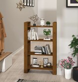 vidaXL Boekenkast/kamerscherm 80x35x125 cm massief hout honingbruin