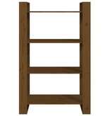 VidaXL Boekenkast/kamerscherm 80x35x125 cm massief hout honingbruin