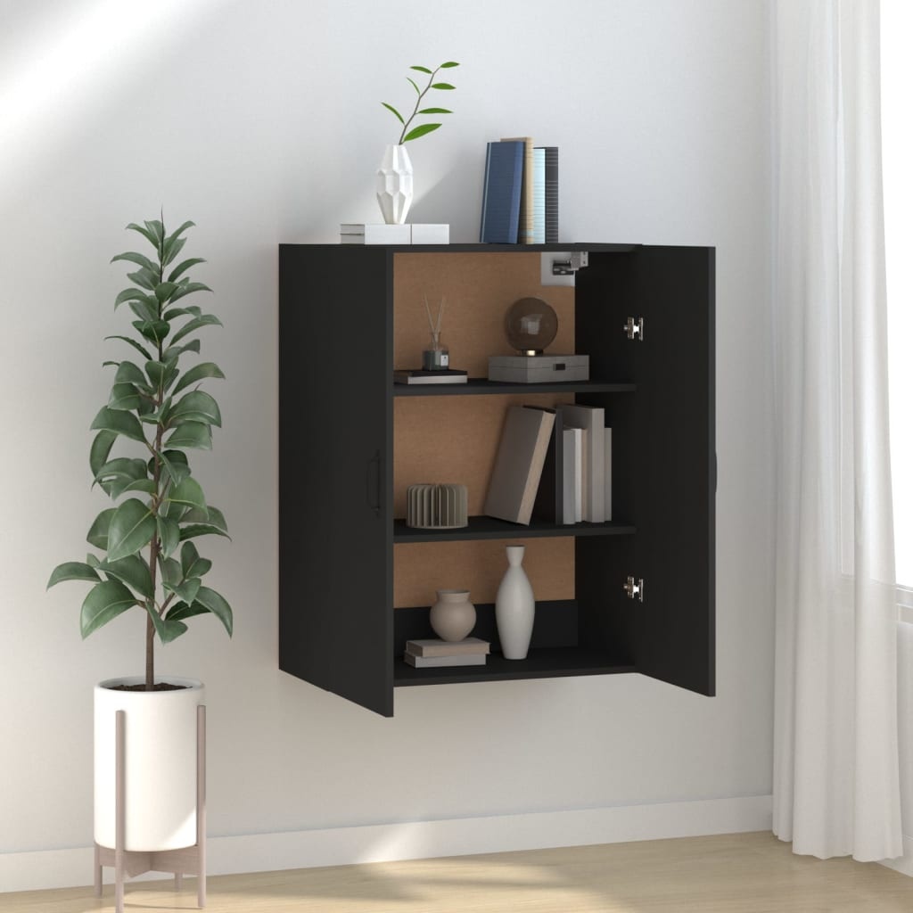 VidaXL Hangkast 69,5x34x90 cm bewerkt hout zwart