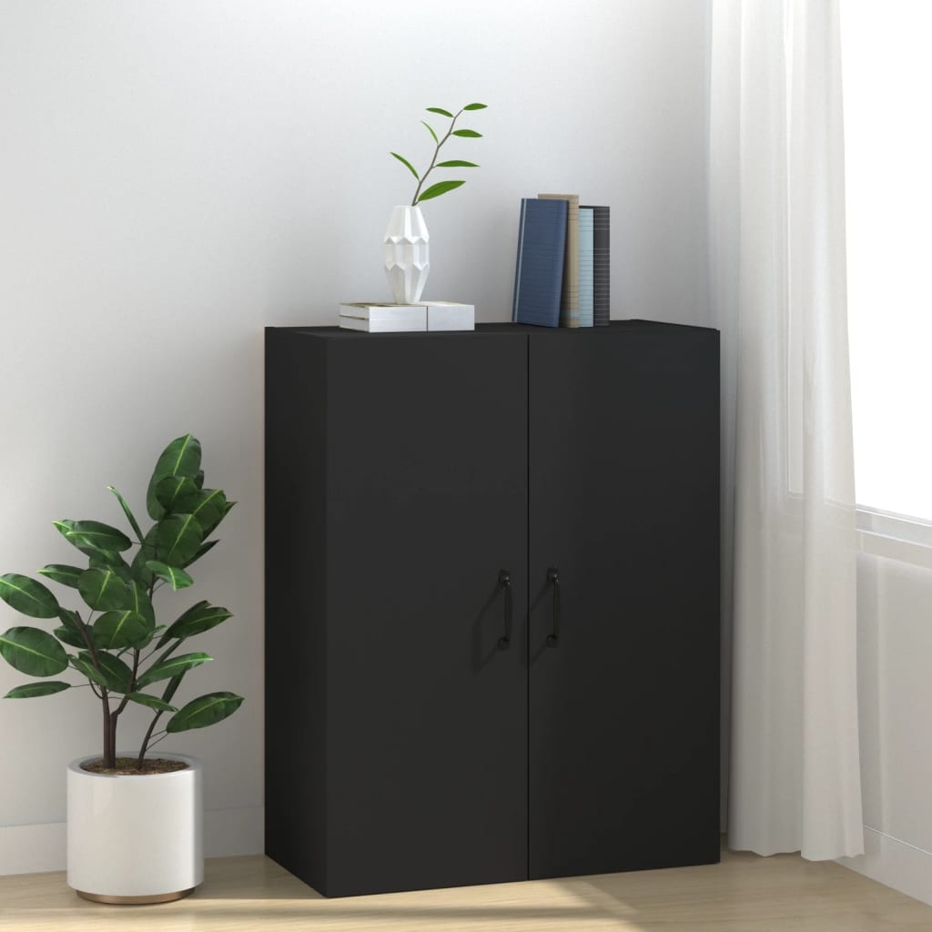 VidaXL Hangkast 69,5x34x90 cm bewerkt hout zwart