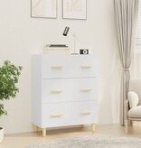 VidaXL Dressoir 70x34x90 cm bewerkt hout wit