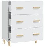 VidaXL Dressoir 70x34x90 cm bewerkt hout wit