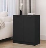 VidaXL Dressoirs 2 st 30x30x70 cm bewerkt hout zwart