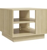 VidaXL Salontafel 55x55x43 spaanplaat sonoma eikenkleurig