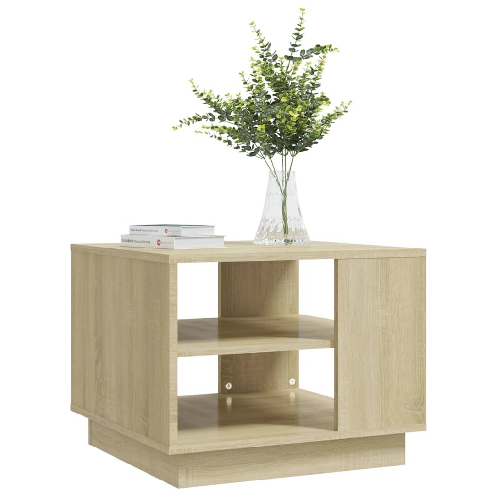 VidaXL Salontafel 55x55x43 spaanplaat sonoma eikenkleurig
