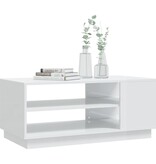 vidaXL Salontafel 102x55x43 cm spaanplaat hoogglans wit