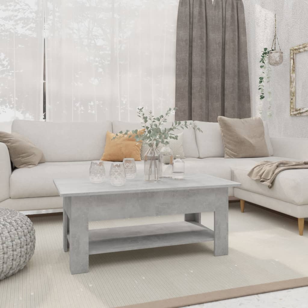 VidaXL Salontafel 102x55x42 cm spaanplaat betongrijs