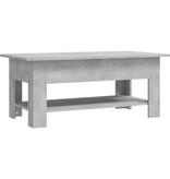 VidaXL Salontafel 102x55x42 cm spaanplaat betongrijs