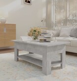 VidaXL Salontafel 102x55x42 cm spaanplaat betongrijs