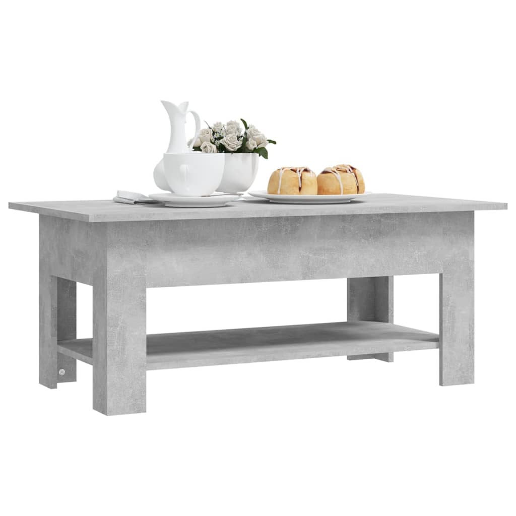 VidaXL Salontafel 102x55x42 cm spaanplaat betongrijs
