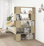 VidaXL Boekenkast/kamerscherm 100x24x155 cm spaanplaat sonoma eiken