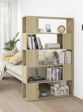 VidaXL Boekenkast/kamerscherm 100x24x155 cm spaanplaat sonoma eiken