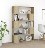 VidaXL Boekenkast/kamerscherm 100x24x155 cm spaanplaat sonoma eiken