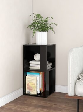 Hoekkast 33x33x67 cm spaanplaat zwart