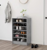 Schoenenkast 60x35x92 cm spaanplaat betongrijs