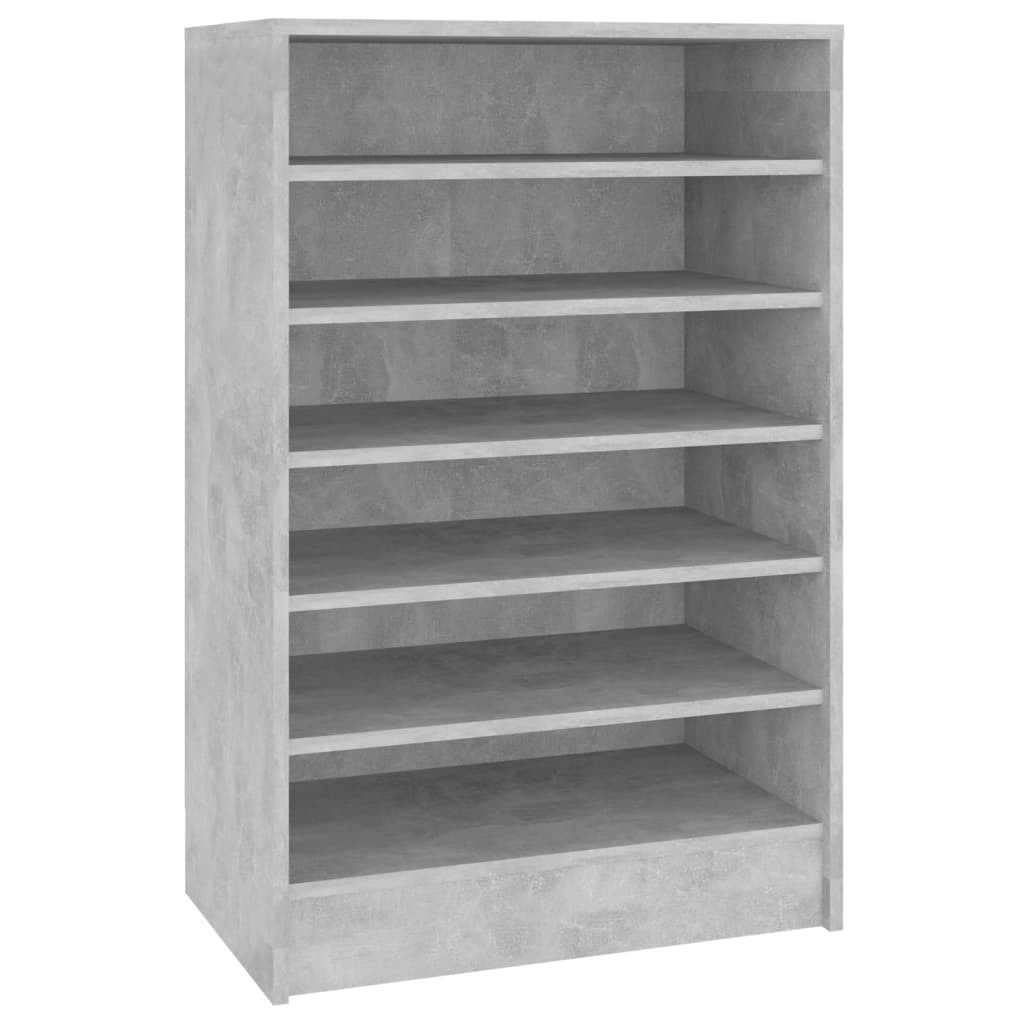 Schoenenkast 60x35x92 cm spaanplaat betongrijs