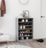 Schoenenkast 60x35x92 cm spaanplaat betongrijs