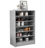 Schoenenkast 60x35x92 cm spaanplaat betongrijs