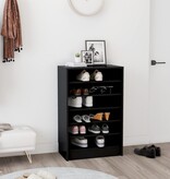 Schoenenkast 60x35x92 cm spaanplaat zwart