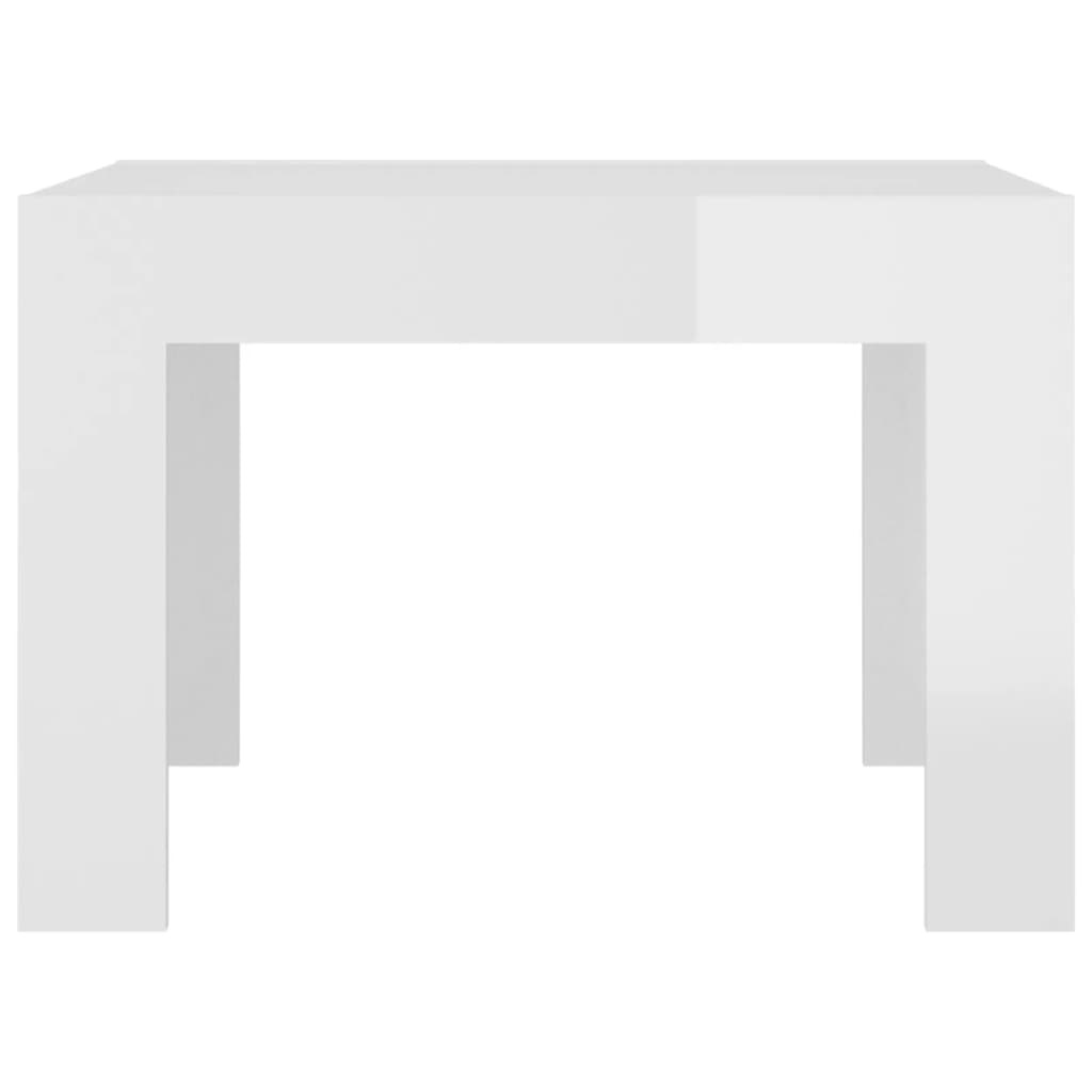 Salontafel 50x50x35 cm spaanplaat hoogglans wit