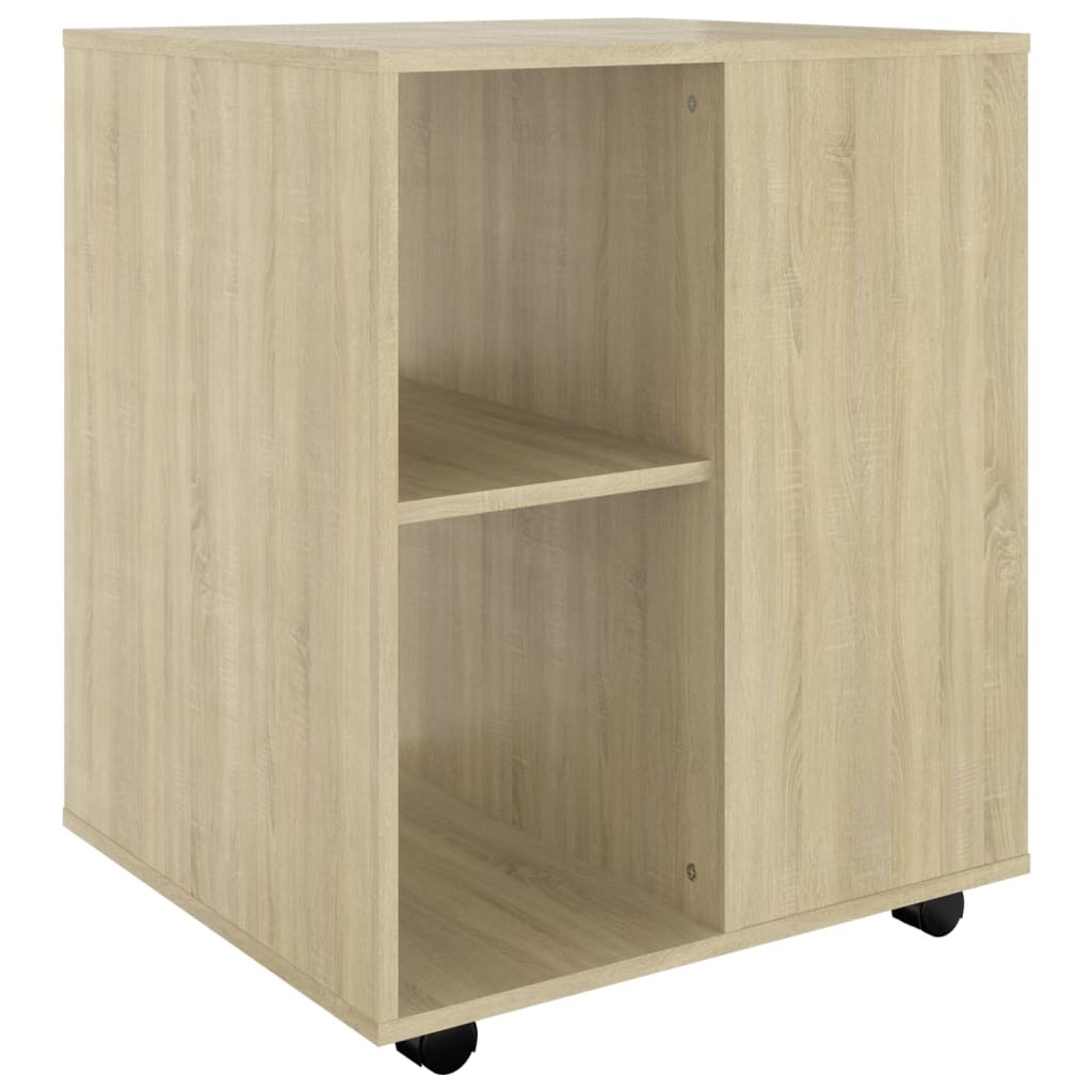 Kast verrijdbaar 60x53x72 cm spaanplaat sonoma eikenkleurig