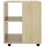 Kast verrijdbaar 60x53x72 cm spaanplaat sonoma eikenkleurig