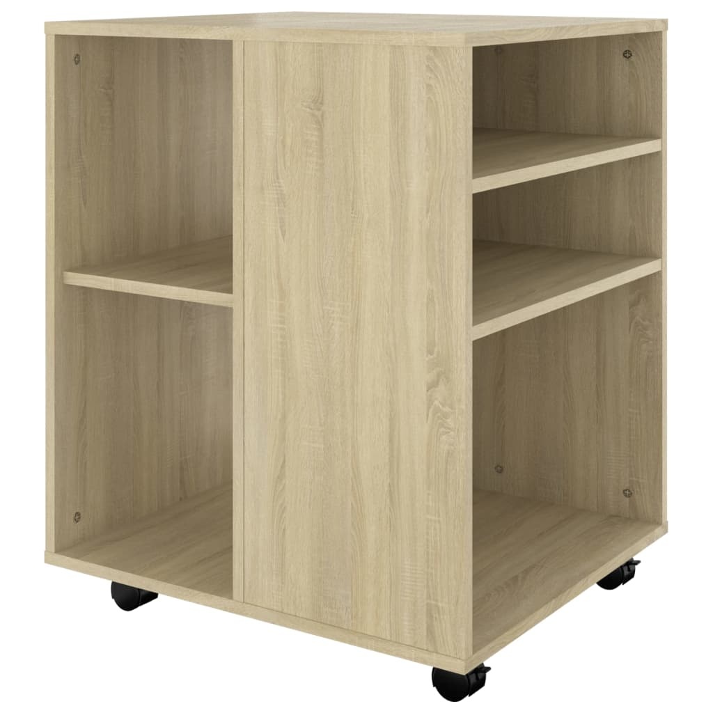 Kast verrijdbaar 60x53x72 cm spaanplaat sonoma eikenkleurig