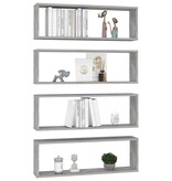 VidaXL Wandschappen kubus 4 st 80x15x26,5 cm spaanplaat betongrijs