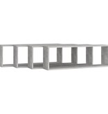 VidaXL Wandschappen kubus 4 st 80x15x26,5 cm spaanplaat betongrijs