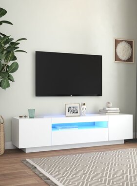vidaXL Tv-meubel met LED-verlichting 160x35x40 cm wit