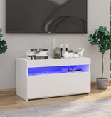 VidaXL Tv-meubel met LED-verlichting 75x35x40 cm wit